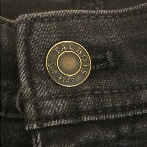 Talbots Flawless Five Pocket High Waisted Curvy Barely Boot Cut Black Jeans - Picture 2 of 13